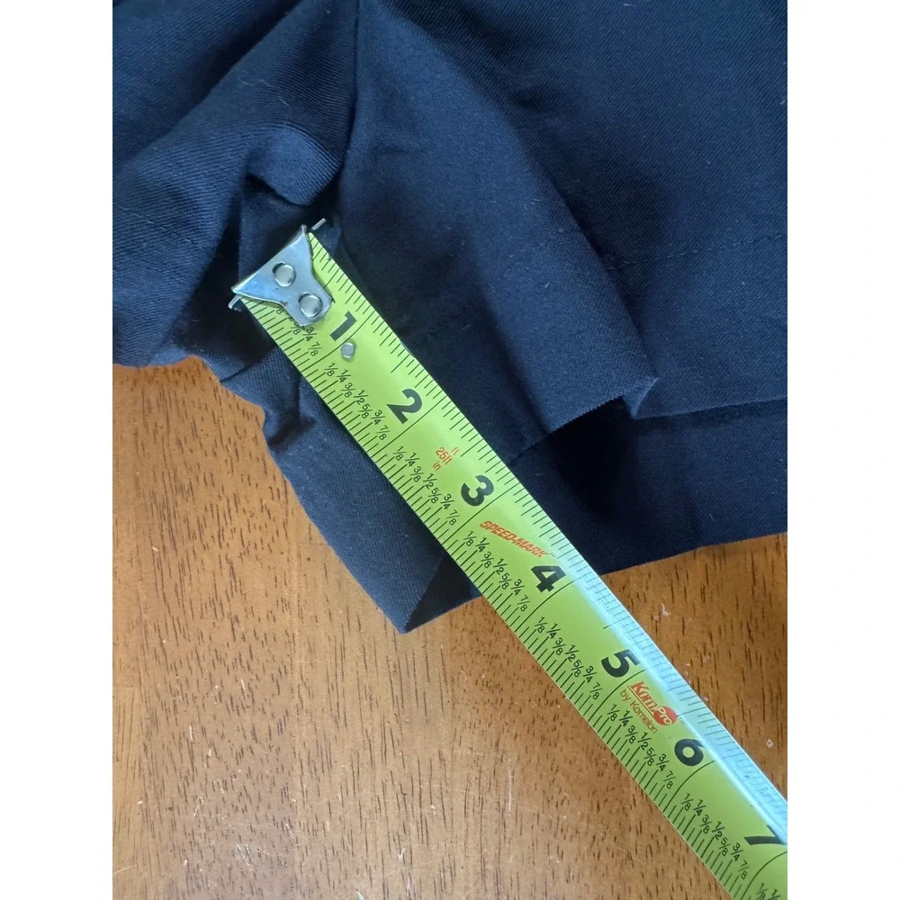 A New Day Women's Black High Rise Tie Waist Paperbag Shorts Rayon Blend Size L
